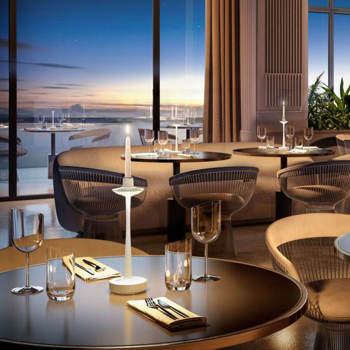 Villeroy & Boch Aarhus LED Akkuleuchte & Kerzenständer, weiß