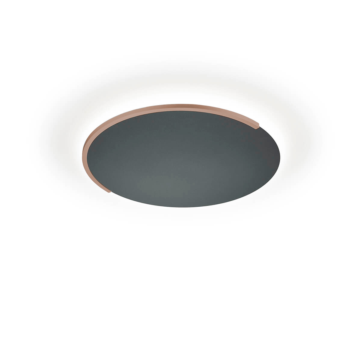 Knapstein Astra-40 LED Wand- / Deckenleuchte, schwarz metallic / sand metallic