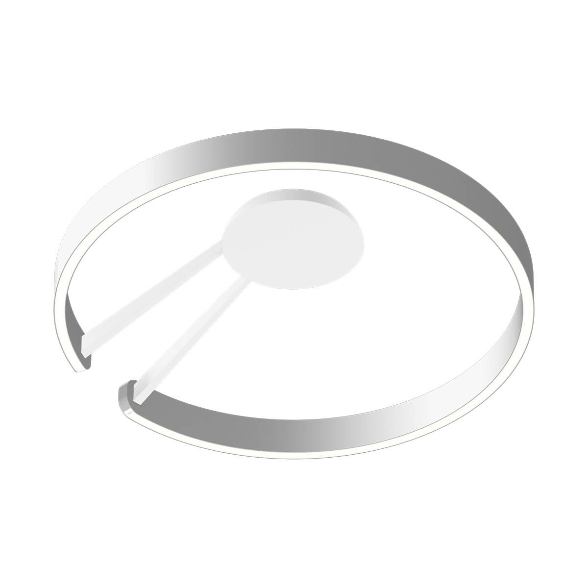 Occhio Mito aura 60 wide LED Wand- / Deckenleuchte, Base: weiß matt, Silber matt