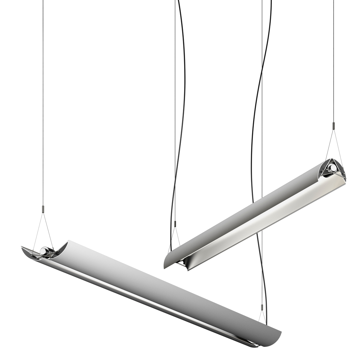 Belux UpDown LED Pendelleuchte 30, Aluminium natur