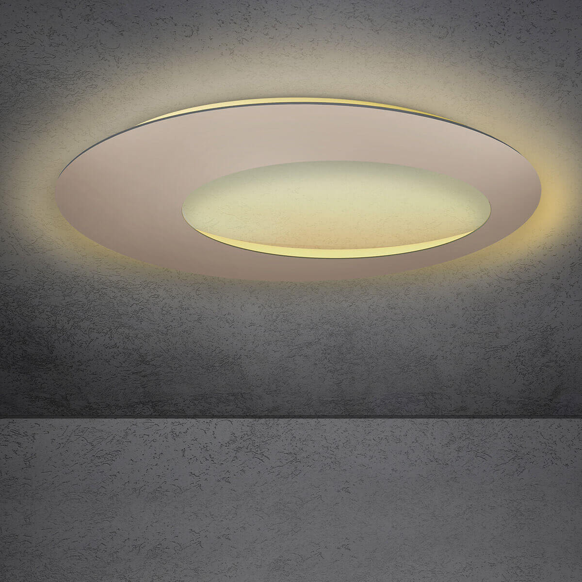 Escale Blade Open LED Wand- / Deckenleuchte, Ø: 95 cm, taupe eloxiert