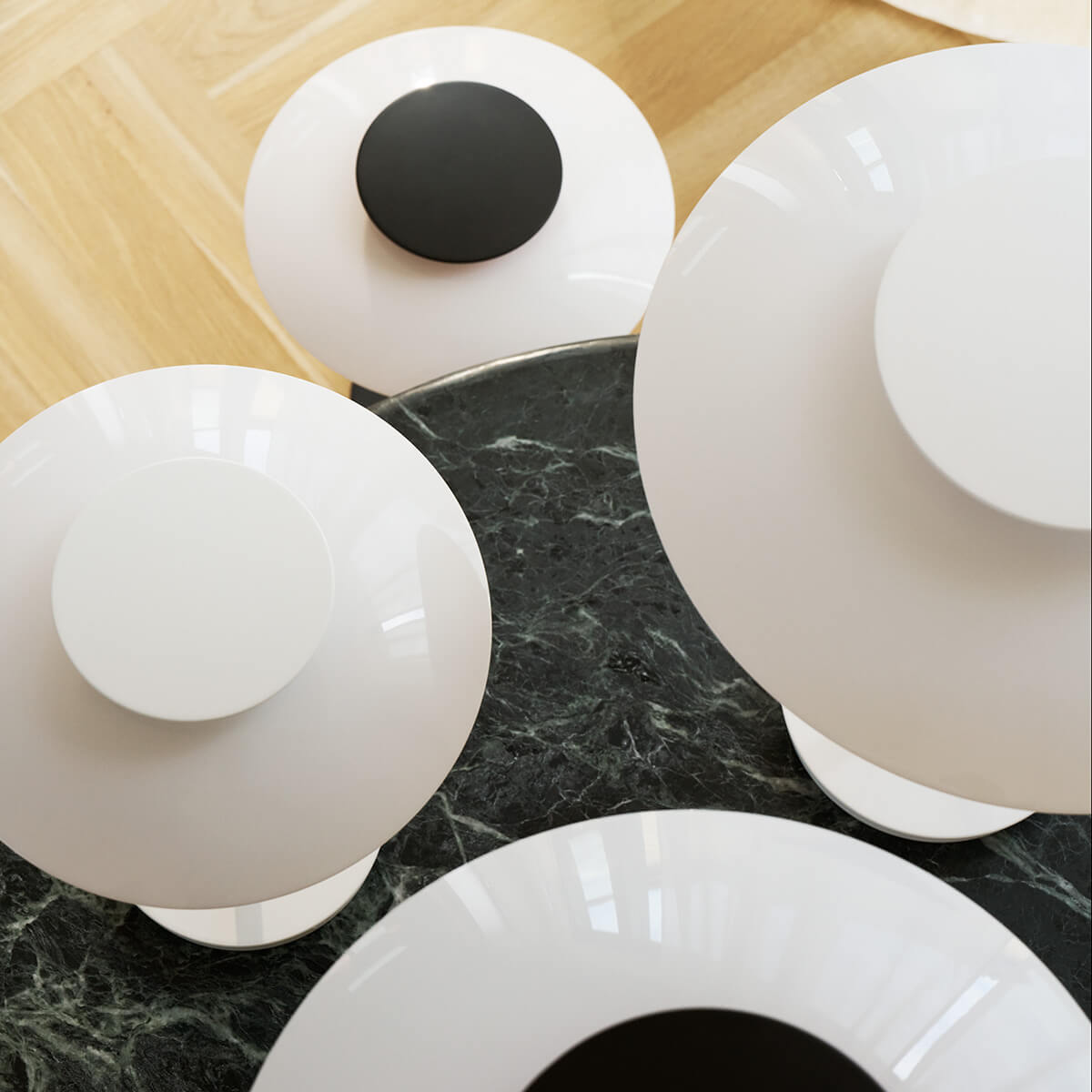 Louis Poulsen PH 80 Tischleuchte und PH 80 Portable LED Akkuleuchte, alle Farben