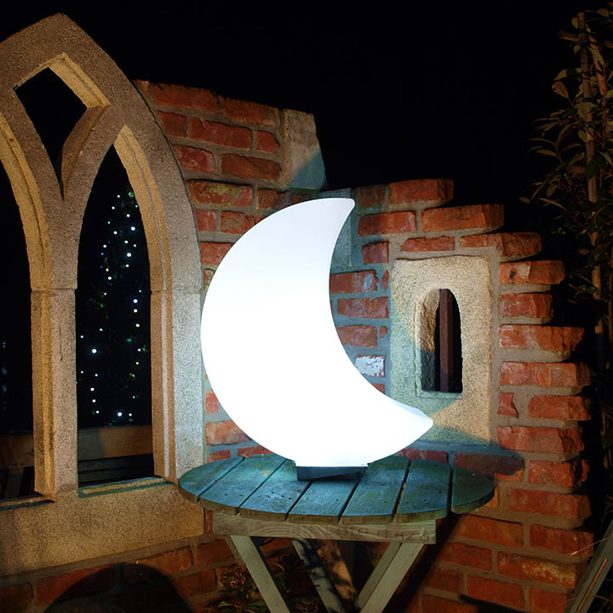 8 seasons design Shining Moon Dekoleuchte, 60 cm, weiß