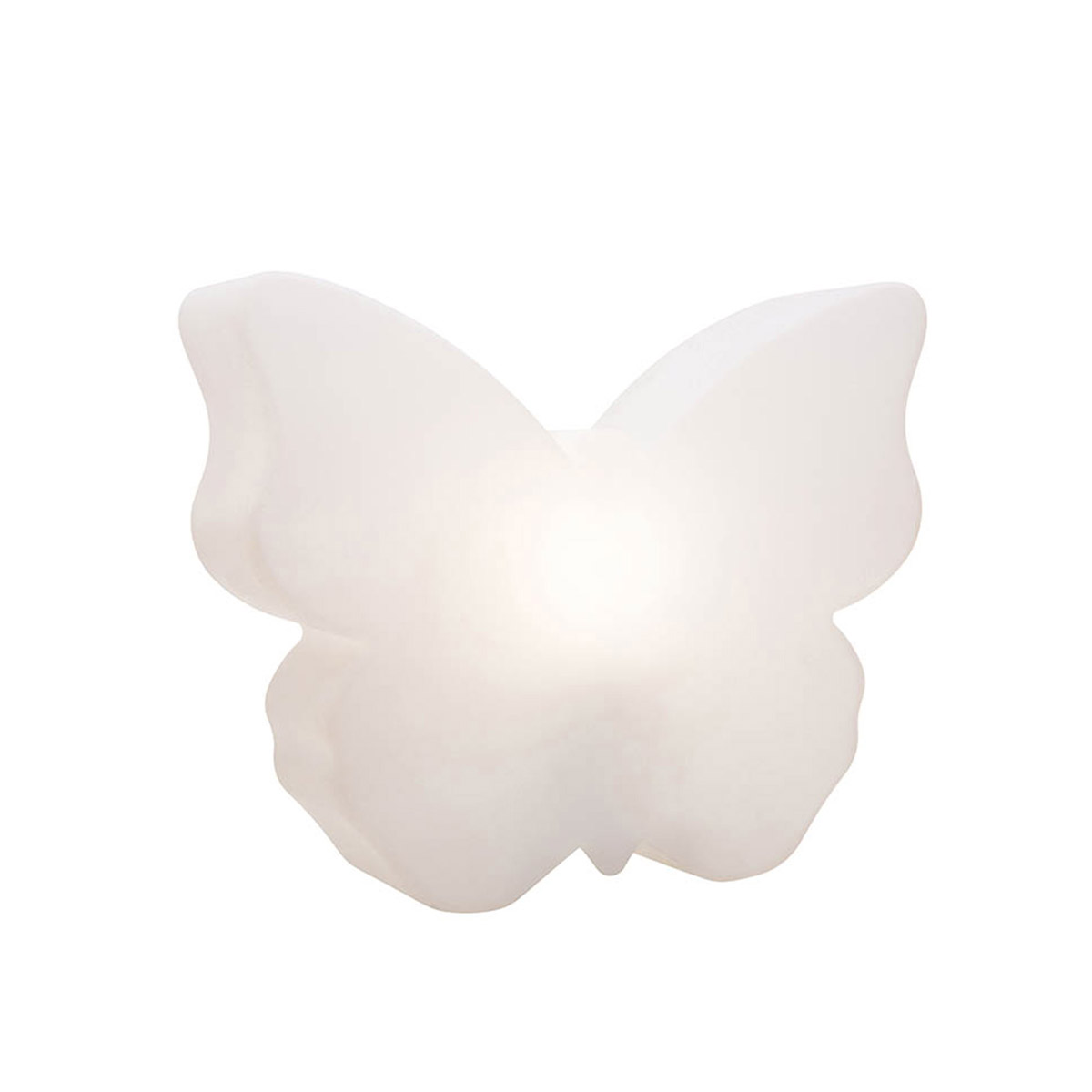 8 seasons design Shining Butterfly LED Solar- / Dekoleuchte, weiß (eingeschaltet)