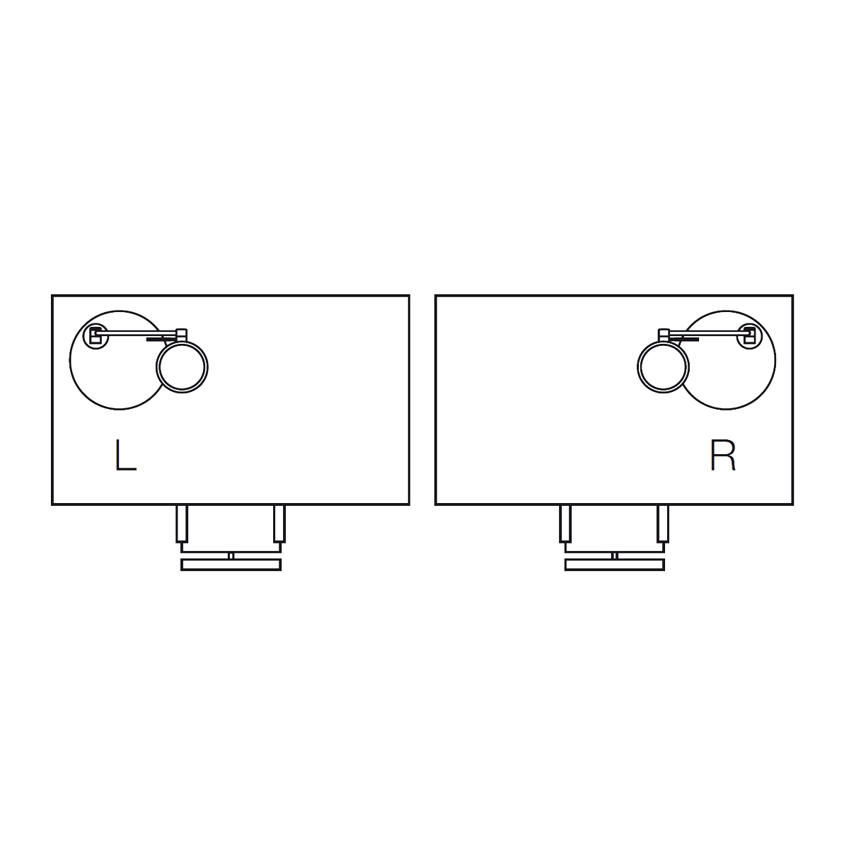 Occhio Sento C tavolo LED Tischleuchte, 60 cm, Platzierung der Leuchte links vom Objekt (Ausrichtung: links) und rechts vom Objekt (Ausrichtung: rechts)