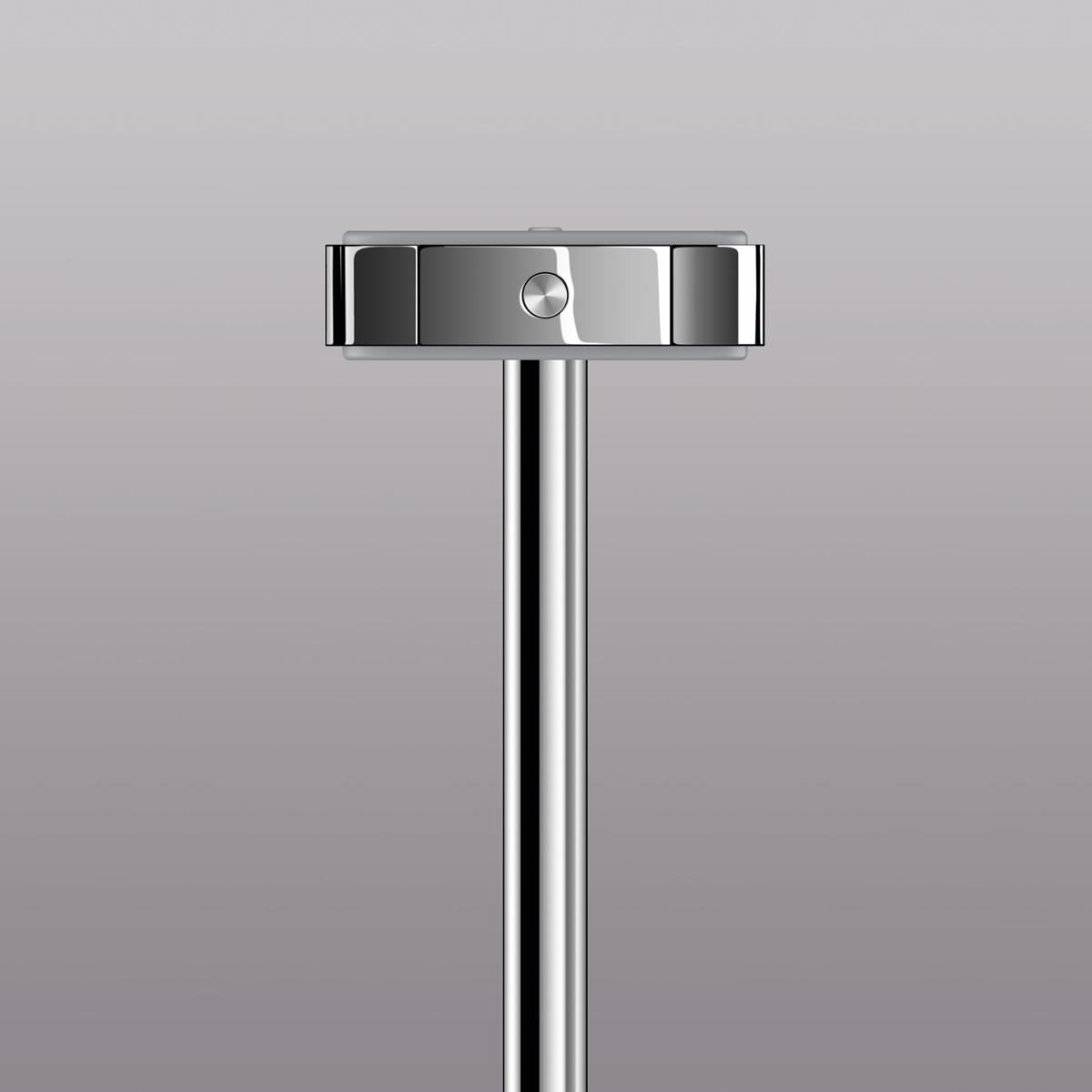 Serien.lighting Slice² Floor LED Stehleuchte, Chrom, Sockel: Silber, Leuchtenkopf mit Dimmtaster