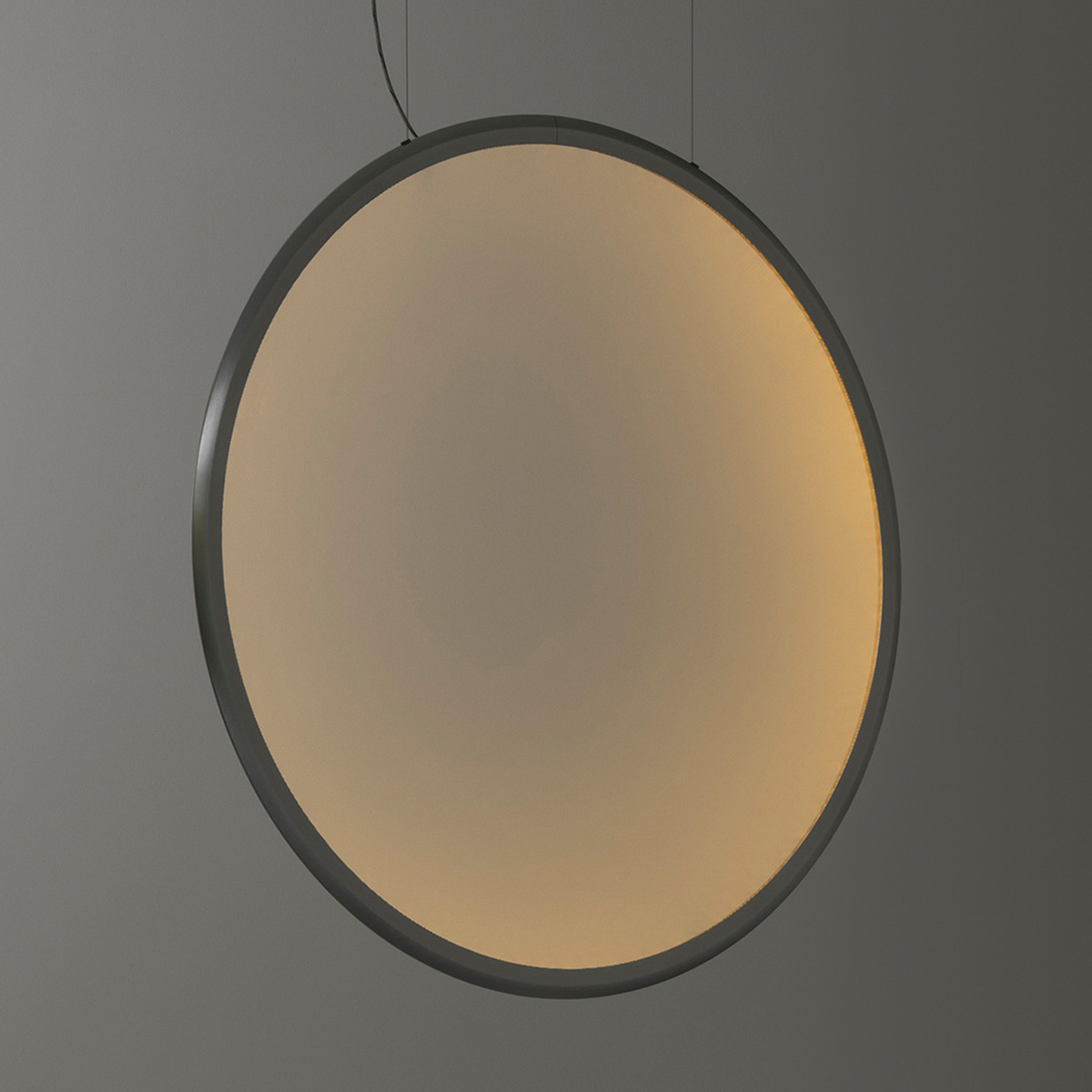 Artemide Discovery Vertical 100 RGBW LED Sospensione, Aluminium satiniert (Lichtfarbe orange)