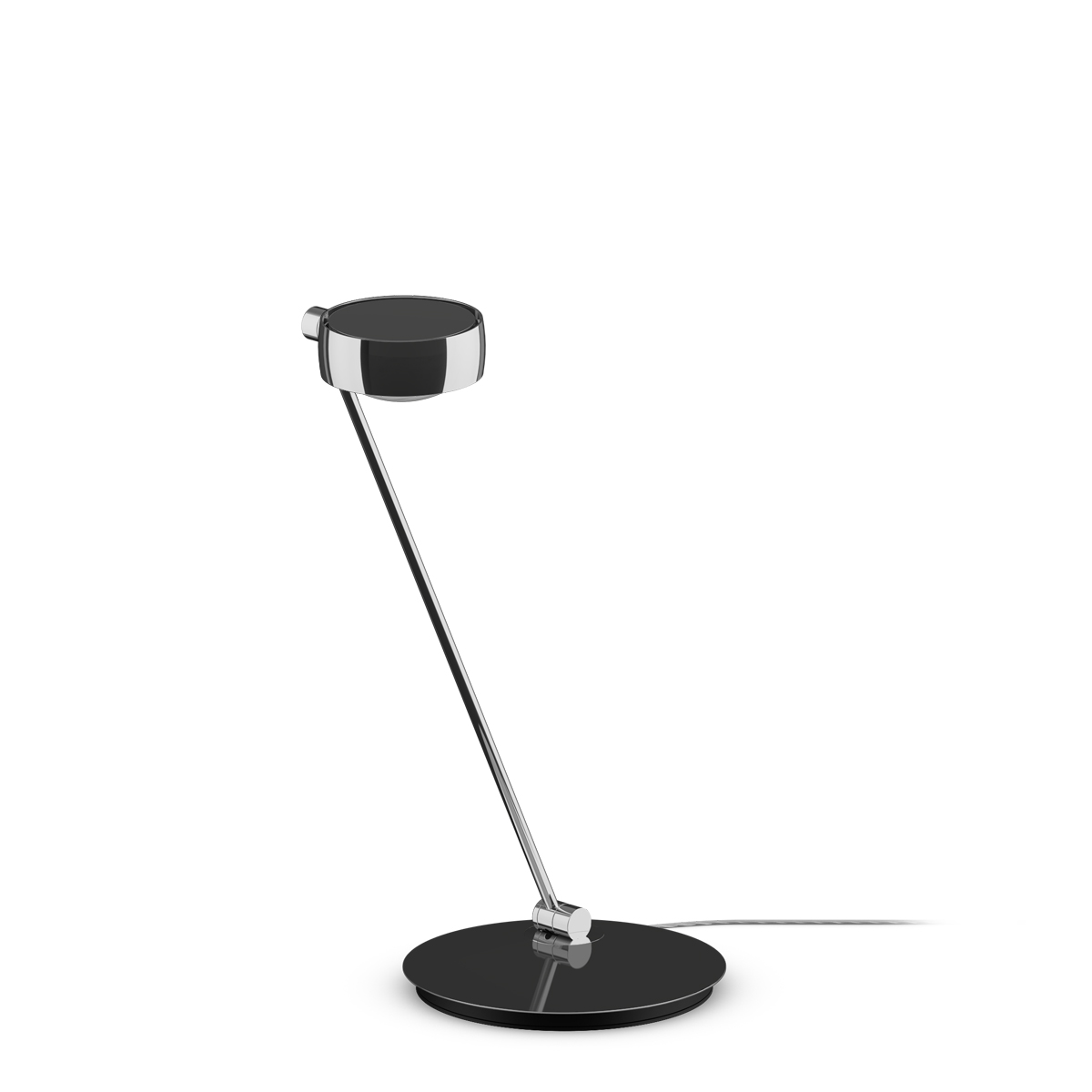 Occhio Sento C tavolo LED Tischleuchte, 60 cm, 2700 K, Ausrichtung: rechts vom Objekt, Chrom
