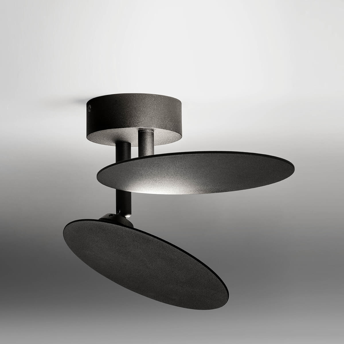 LupiaLicht Plate 2 LED Wand- / Deckenleuchte, schwarz