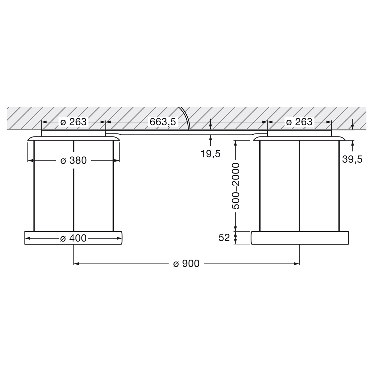 Occhio Mito sospeso due 40 var "air" narrow LED Pendelleuchte, variabel, Maßzeichnung
