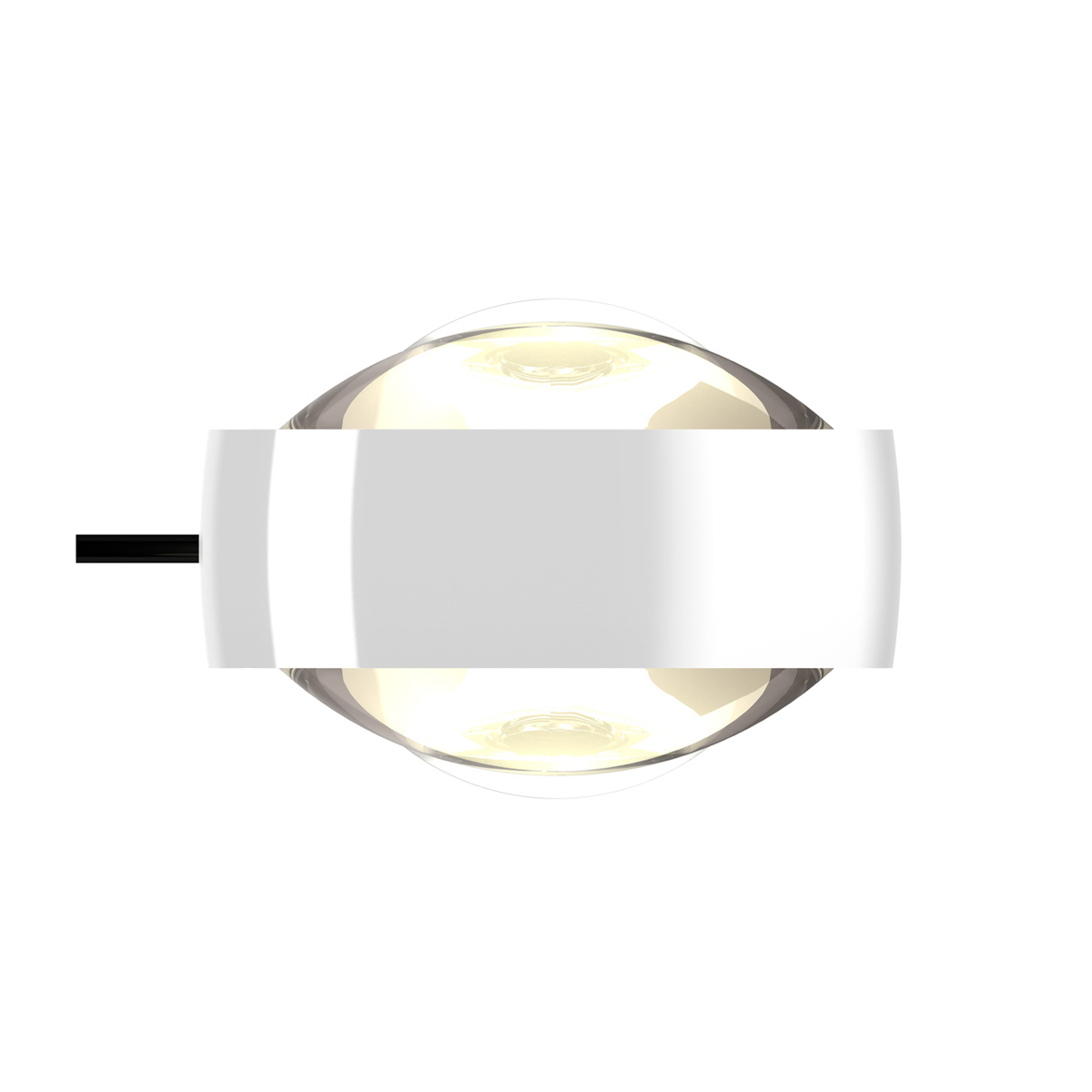 Occhio Sento D verticale up "air" LED Wandleuchte, 2700 K, Chrom / weiß glänzend