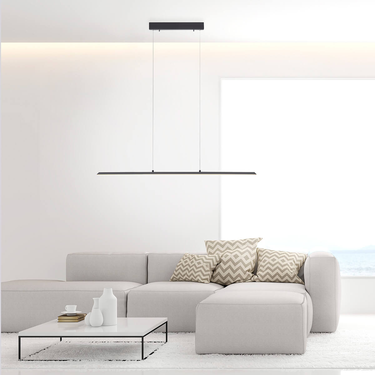 Neuhaus PURE Lite LED Pendelleuchte, Länge: 100 cm, anthrazit