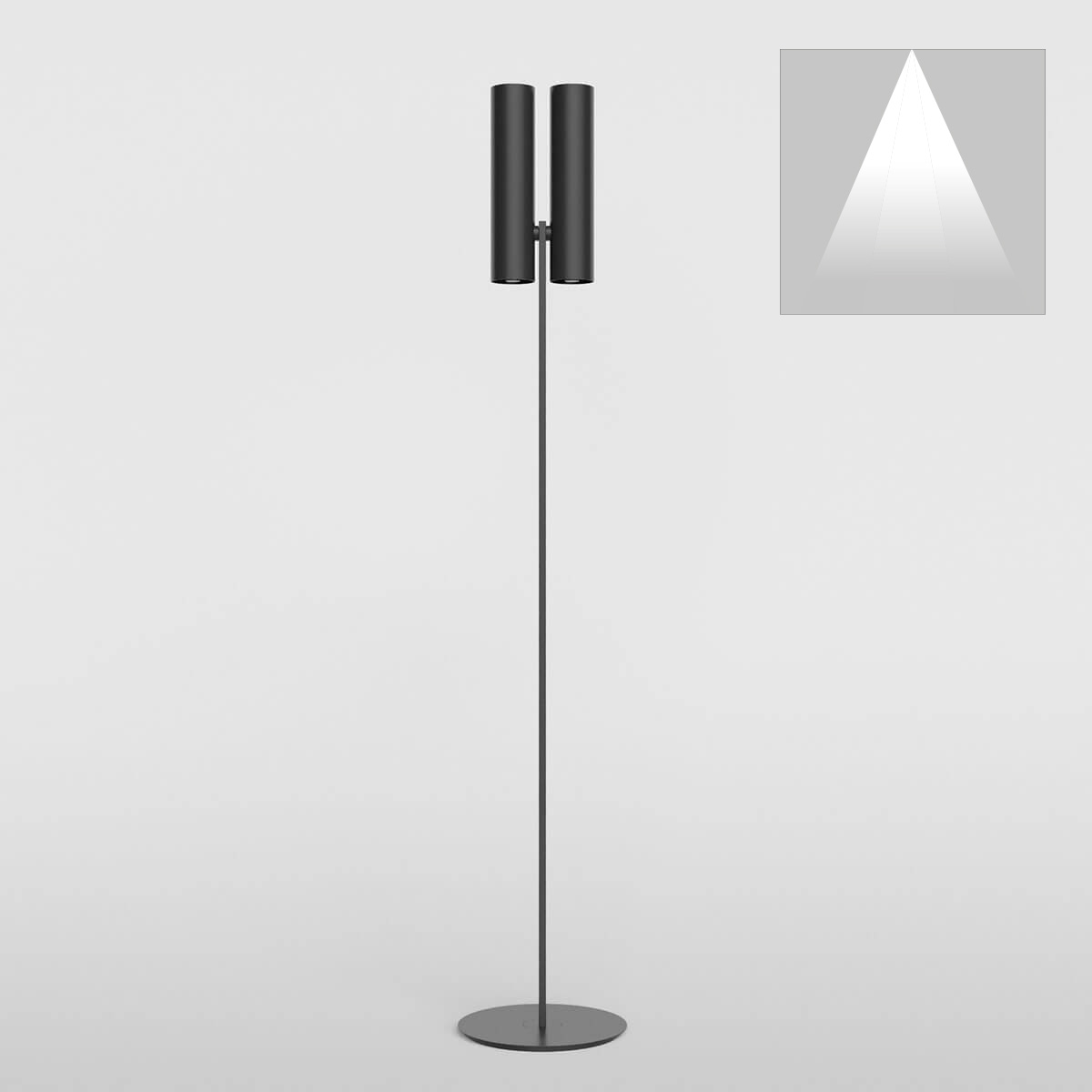 Beam angle: 50°, black matt
