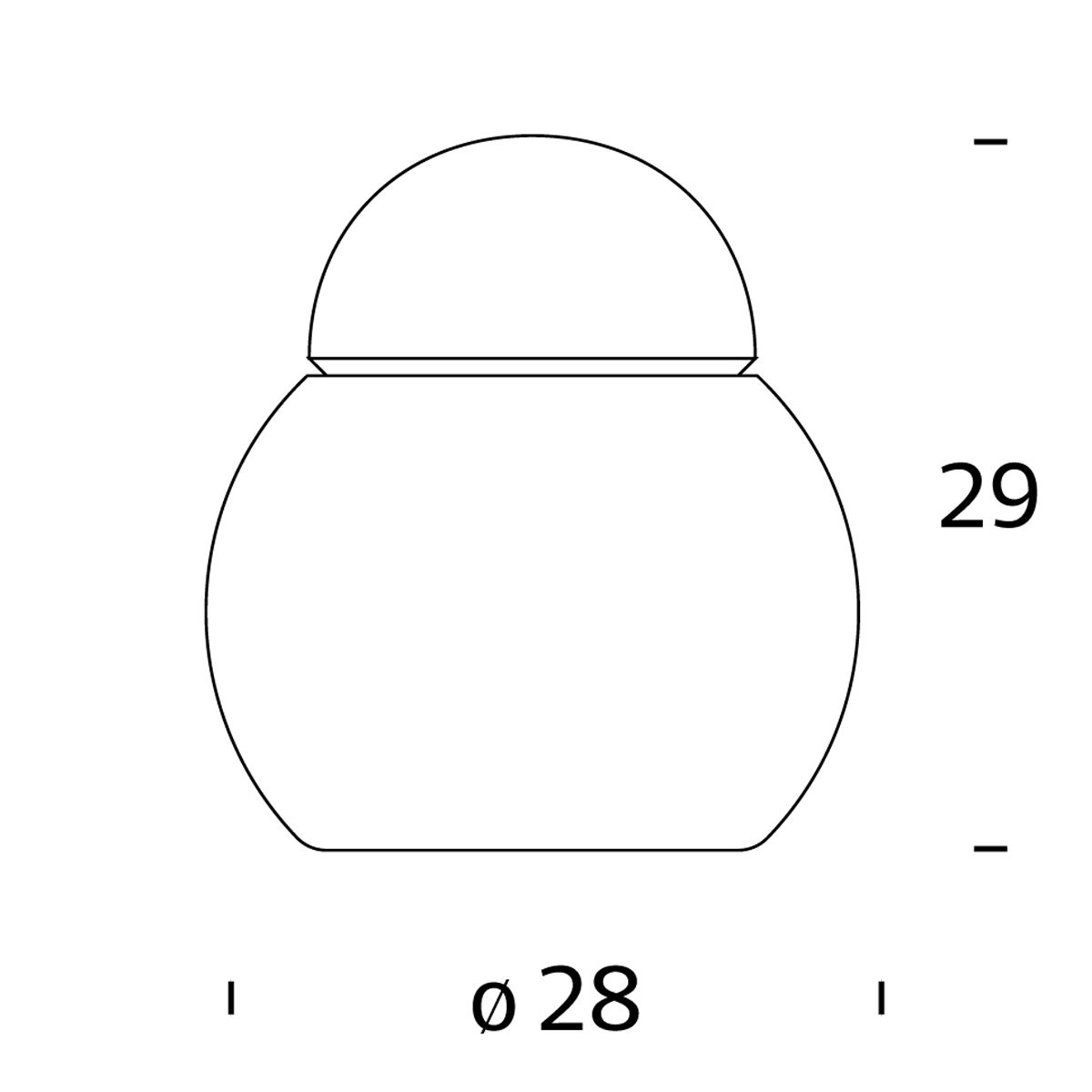 Fontana Arte Daruma Tischleuchte, Höhe: 29 cm