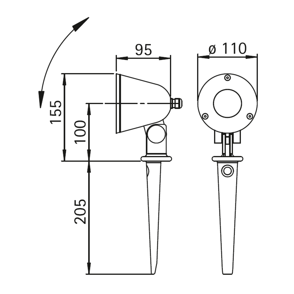 Albert Leuchten 2354 Spießstrahler