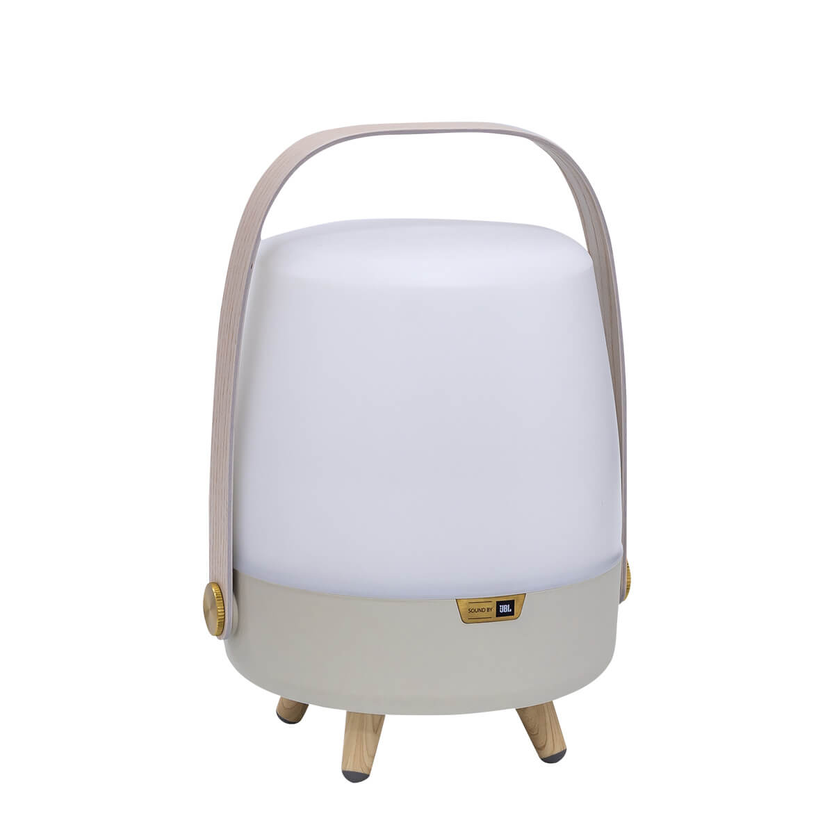 Kooduu Lite-up Play Mini 2.0 Sound by JBL LED Akkuleuchte & Bluetooth Lautsprecher, Sand (ausgeschaltet)