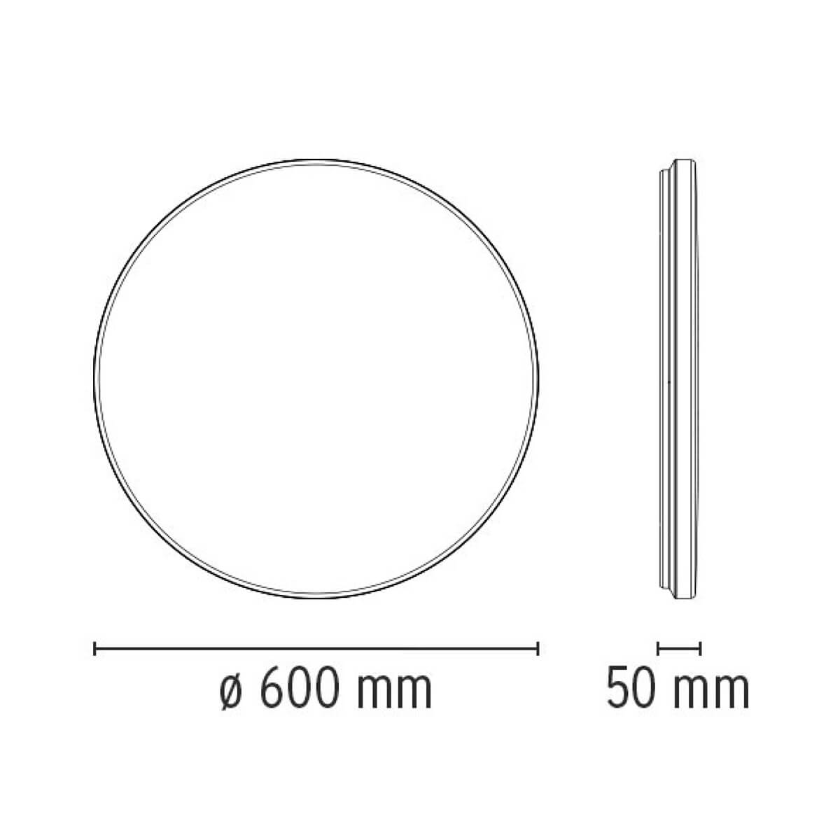 Flos Clara LED Wand- / Deckenleuchte, Maßzeichnung