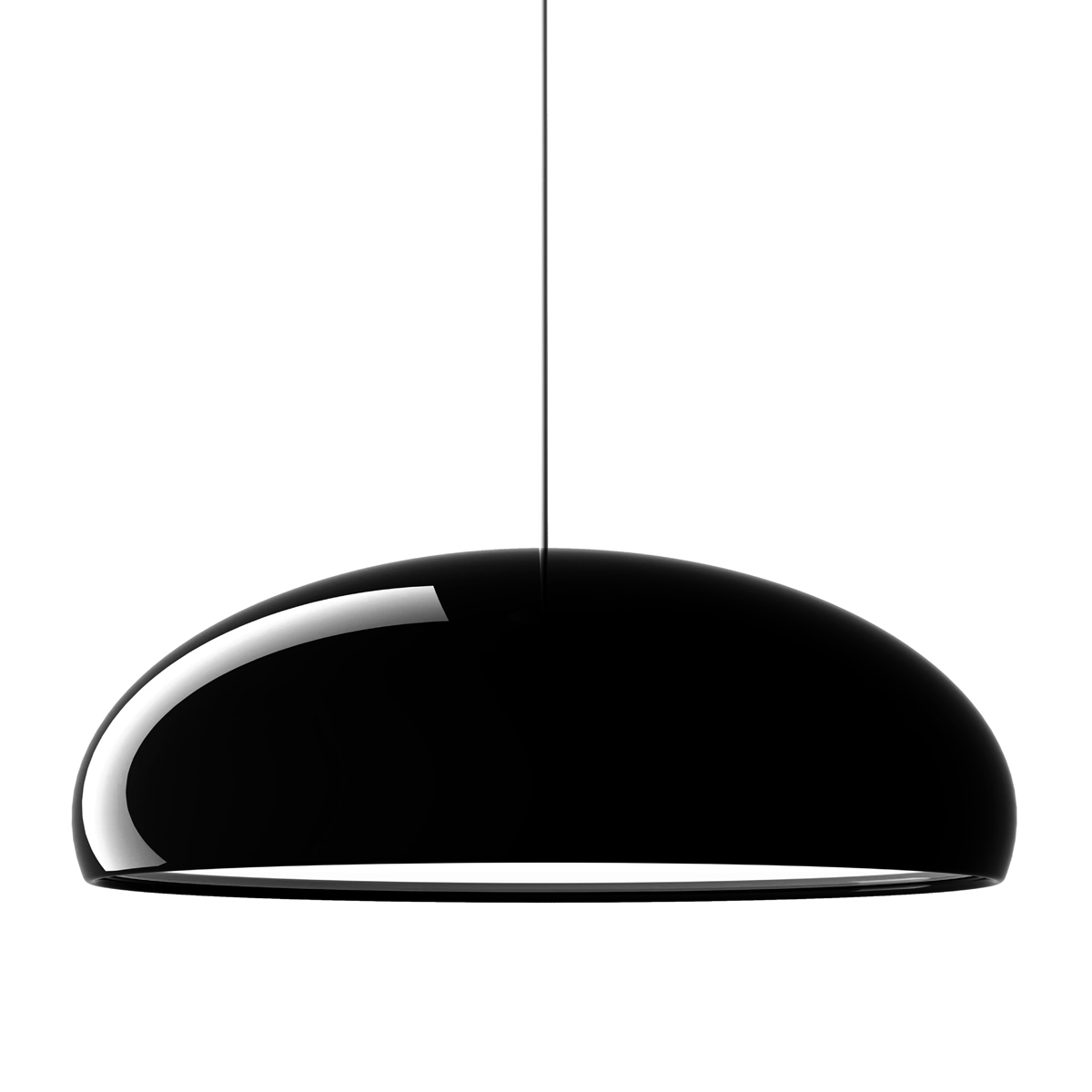 Fontana Arte Pangen Pendelleuchte, schwarz glänzend