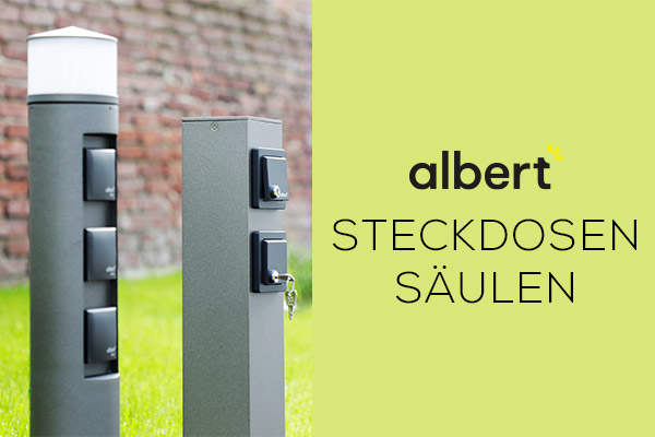 Kategoriebanner Marke Albert Steckdosensäulen Kategoriebanner Marke Albert Steckdosensäulen