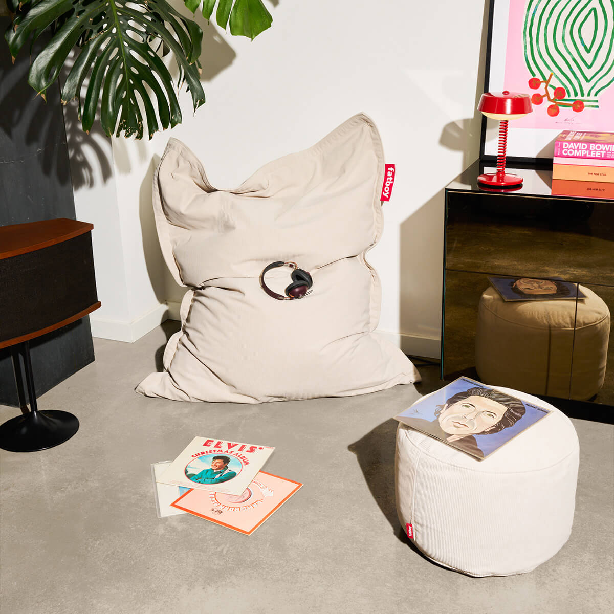 Fatboy Recycled Original Slim Cord Sitzsack, Cream