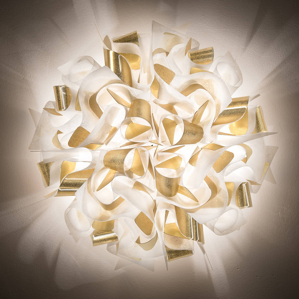 Slamp Veli Aurea Ceiling / Wall, medium, weiß / Gold