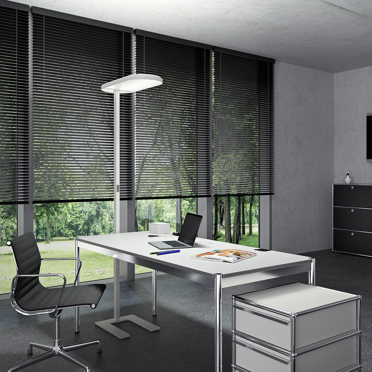 Belux Kido-12 LED Stehleuchte, asymmetrisch, weiß