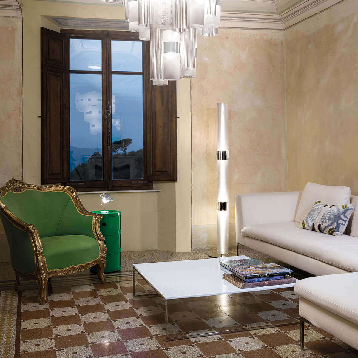 Slamp La Lollo Floor, prisma / Silber