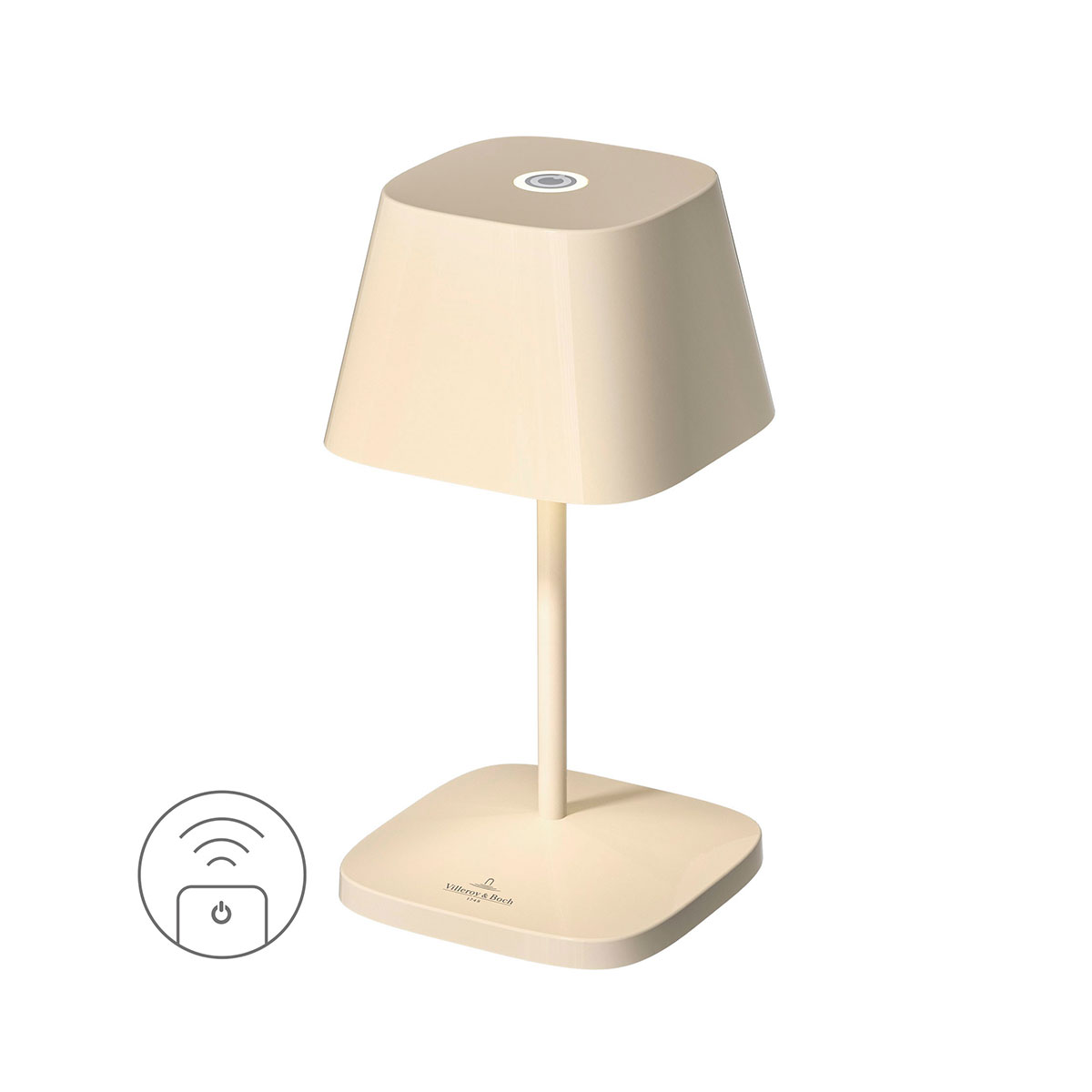 Villeroy & Boch Neapel RC LED Akkuleuchte, elfenbein-keramik