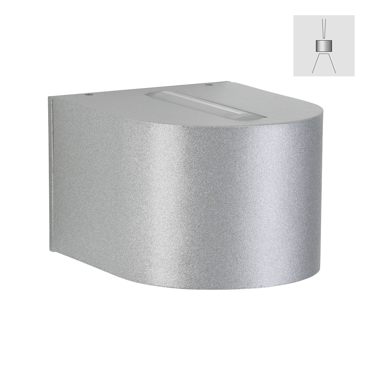 Albert Leuchten 2339 Wandstrahler, eng/breit, Silber