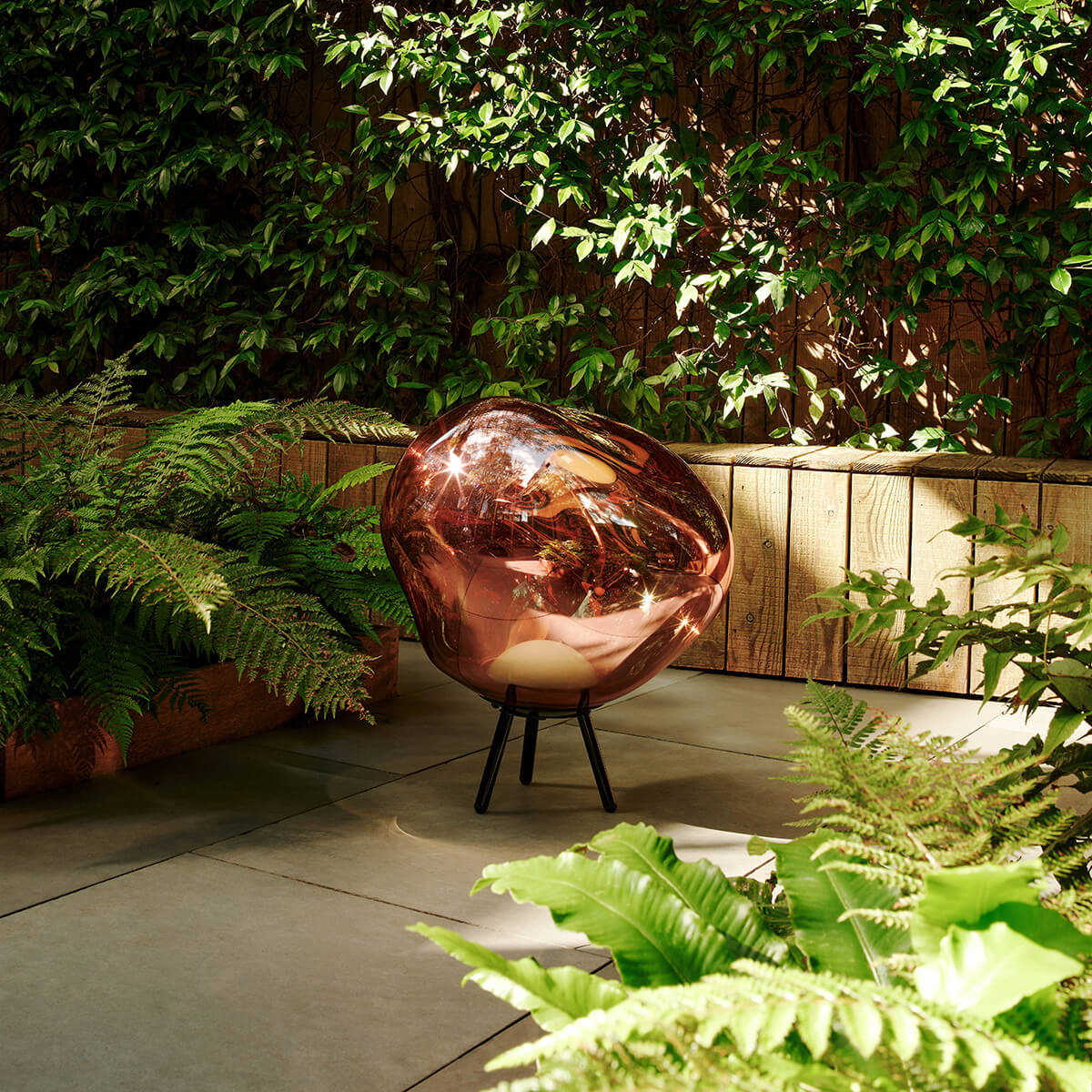 Tom Dixon Melt Large Portable LED Akkusteh- / Pendelleuchte, Kupfer