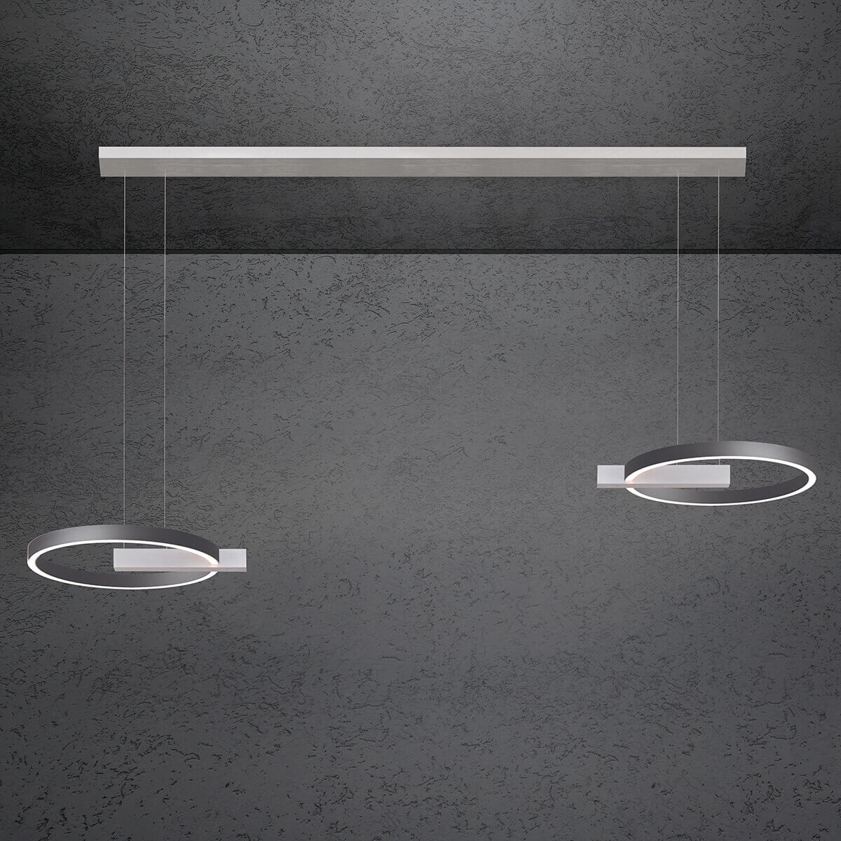 Alu geschliffen / anthrazit eloxal