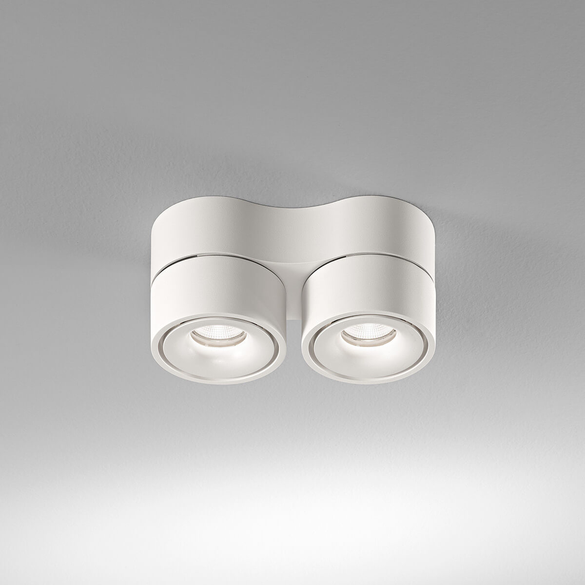 Clippo Duo LED Wand- / Deckenstrahler, Dim-to-Warm, weiß / weiß