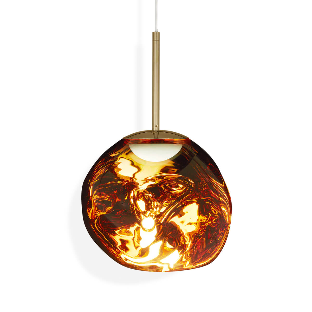 Tom Dixon Melt Mini LED Pendelleuchte, Gold (eingeschaltet)