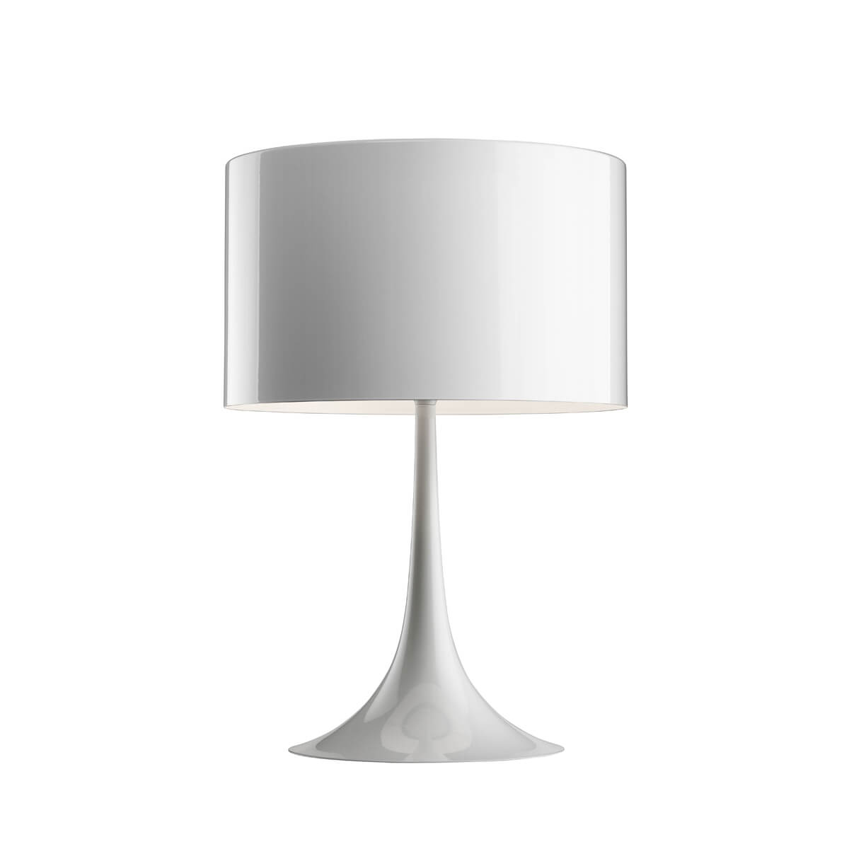 Flos Spun Light T1 Tischleuchte, weiß glänzend