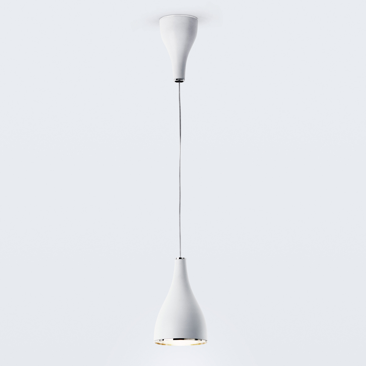 Serien.lighting One Eighty Suspension mit Höhenverstellung, L, Ø: 16 cm, weiß lackiert