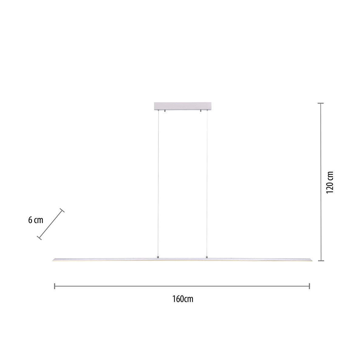 Neuhaus PURE Lite LED Pendelleuchte, Länge: 160 cm