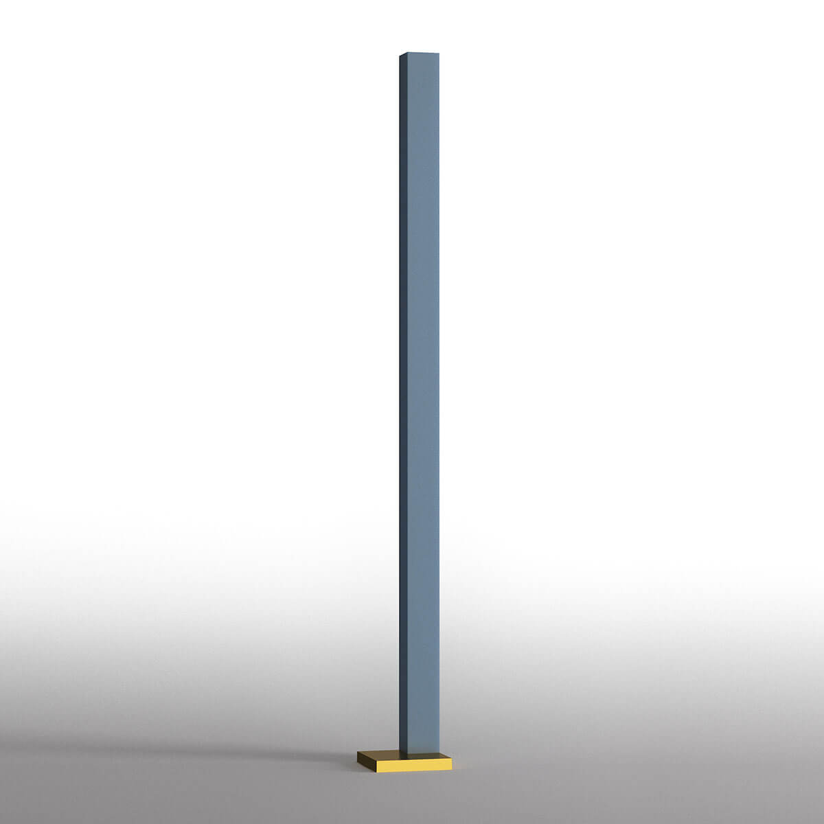 Rotaliana Ciminiere D'italia F1 LED Stehleuchte, Struktur: Hellblau, Basis: Gold glänzend