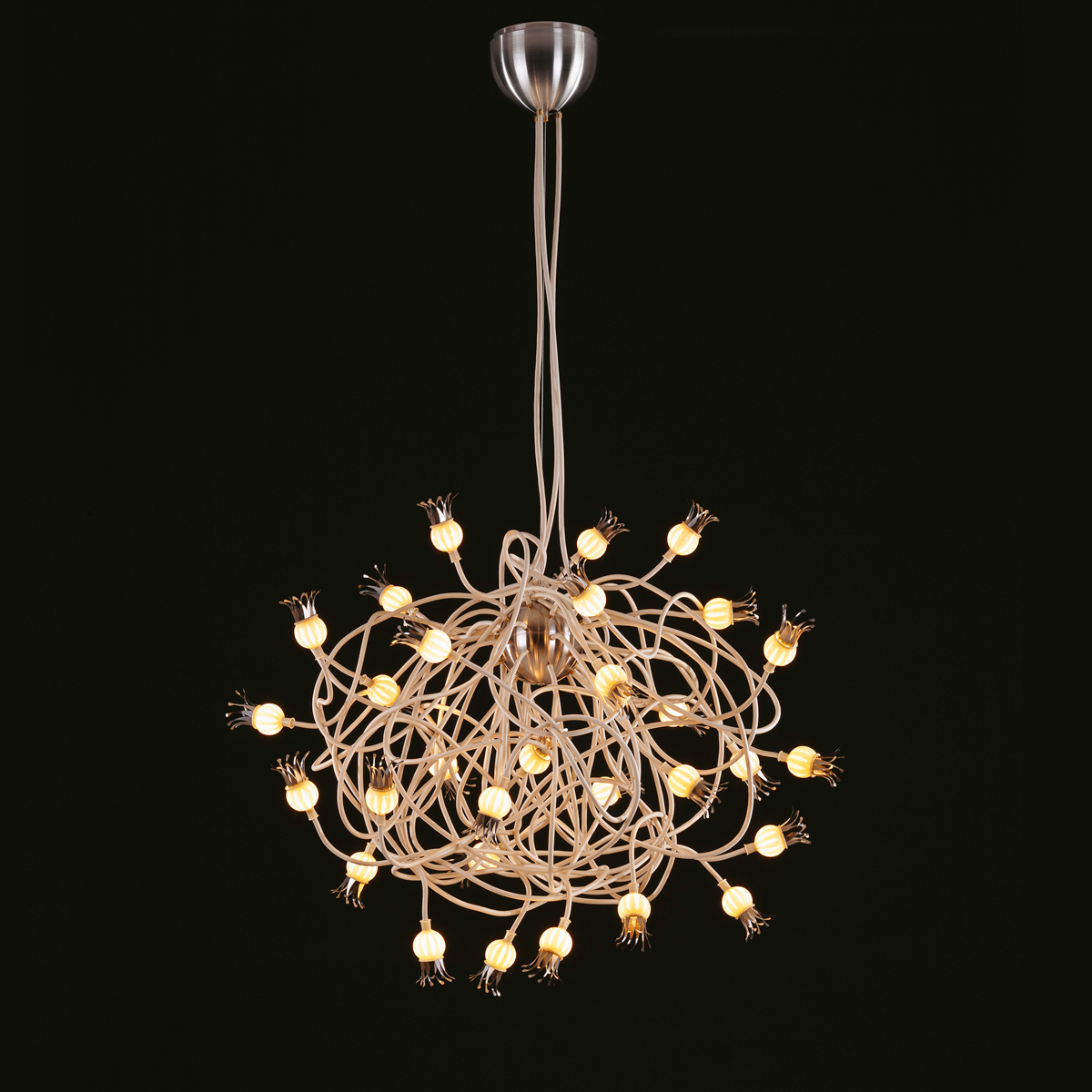 Serien.lighting Poppy Suspension Pendelleuchte, Schirme: Keramik, Arme: beige
