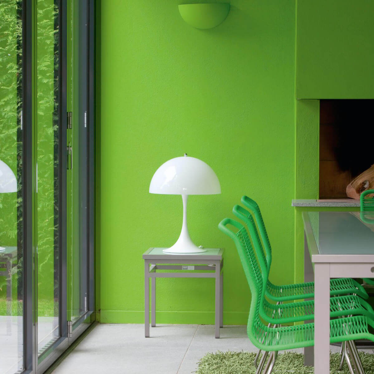 Louis Poulsen Panthella 400 Tischleuchte, Acryl opalweiß – Design by Verner Panton