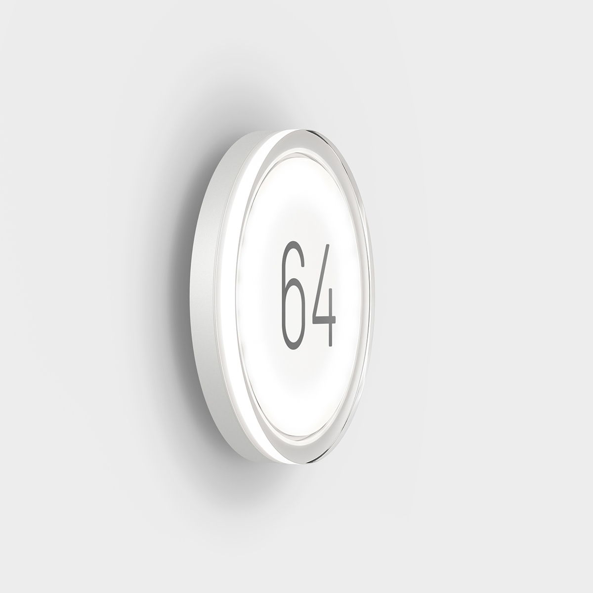 IP44.DE Lisc LED Number Hausnummer Wandleuchte, pure white (weiß)