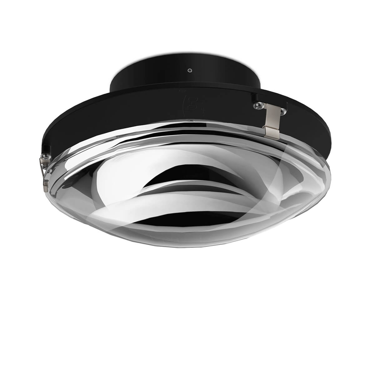 Top Light Paxx LED Deckenleuchte, schwarz matt / Nickel