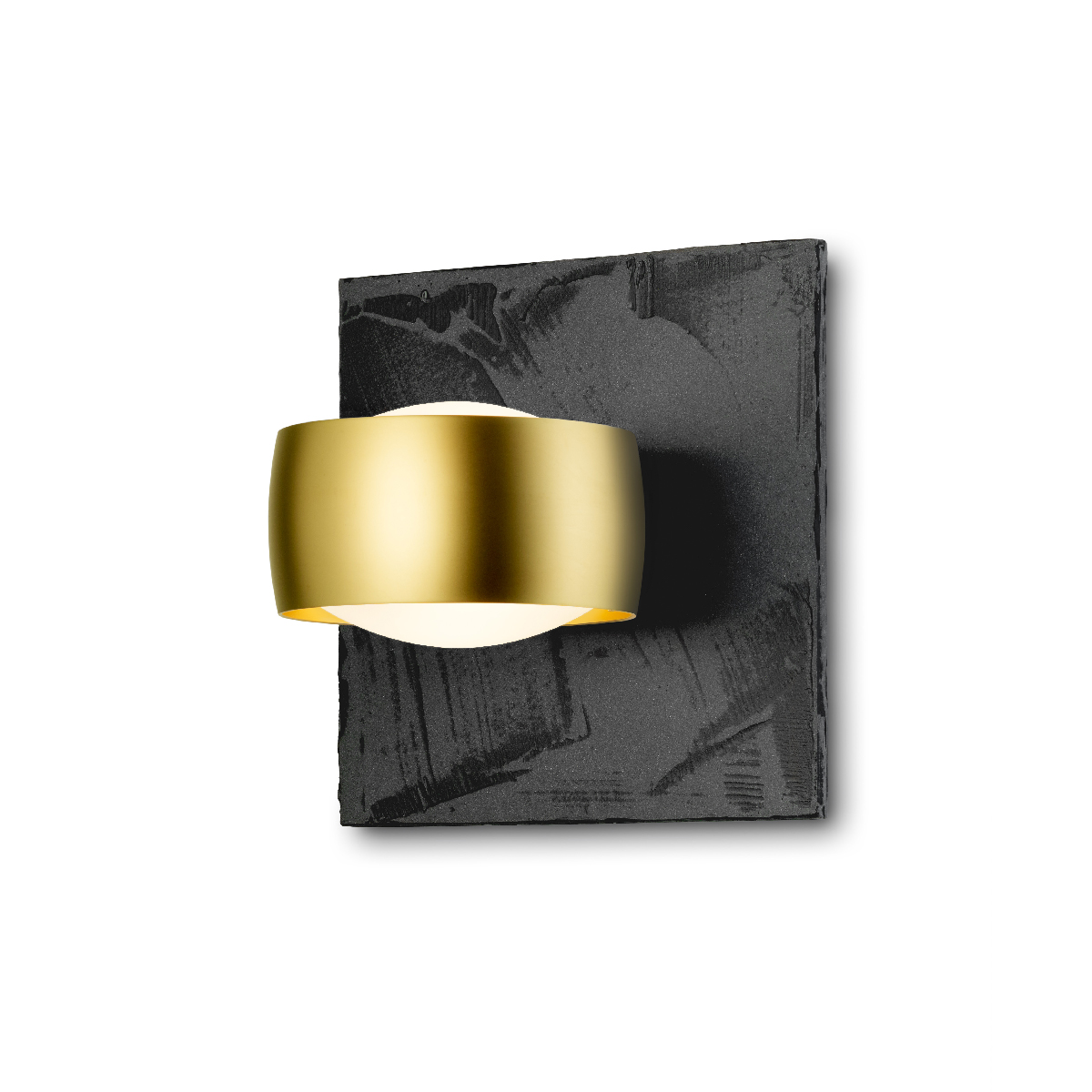 Oligo Grace Unlimited LED Wandleuchte, Schiefer Struktur, Tunable White, Kopf: Gold matt