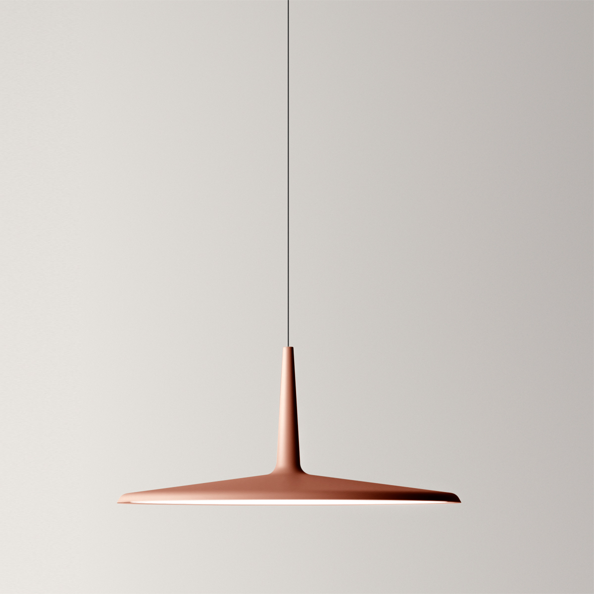 Vibia Skan 0270 LED Pendelleuchte, rot matt
