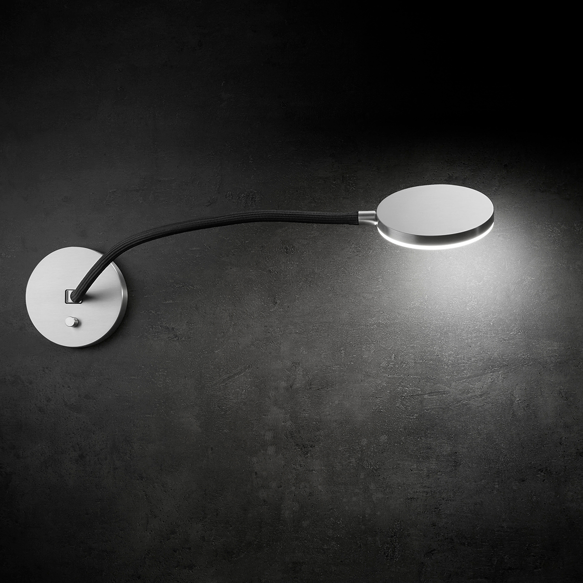 Holtkötter Flex W LED Wandleuchte, Aluminium matt / schwarz