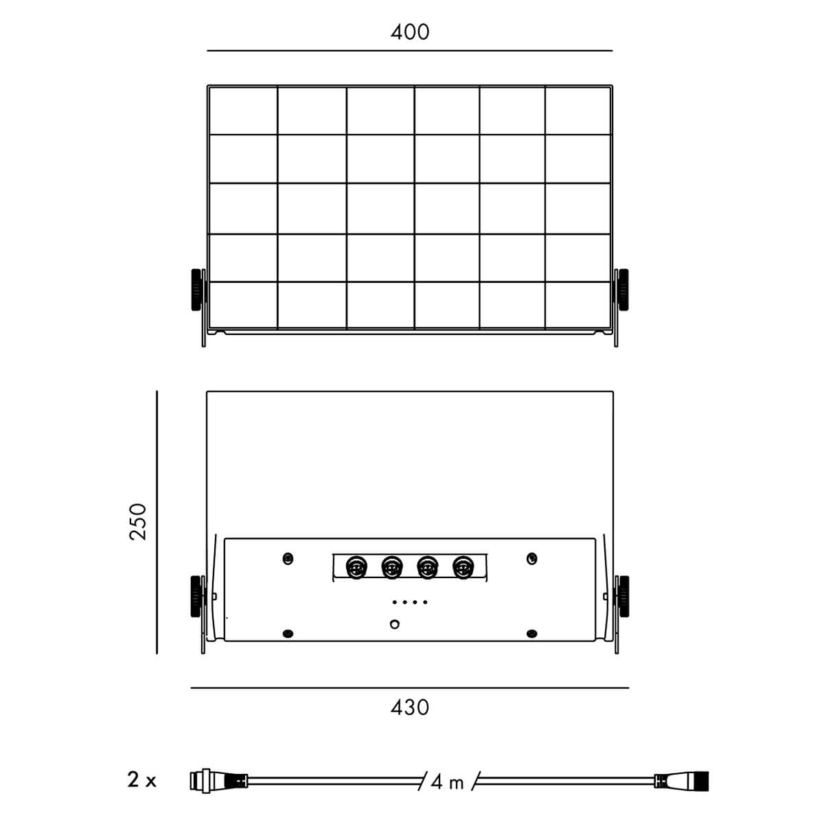 Klewe Elektron Solar-Ladestation, Maßzeichnung