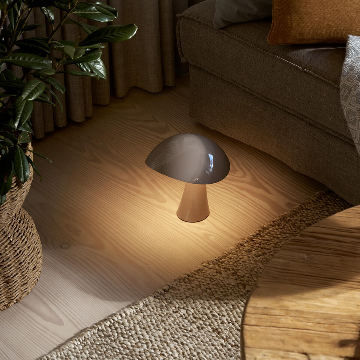 Louis Poulsen Rumee 220 Portable LED Akkuleuchte, Earth grey (grau)