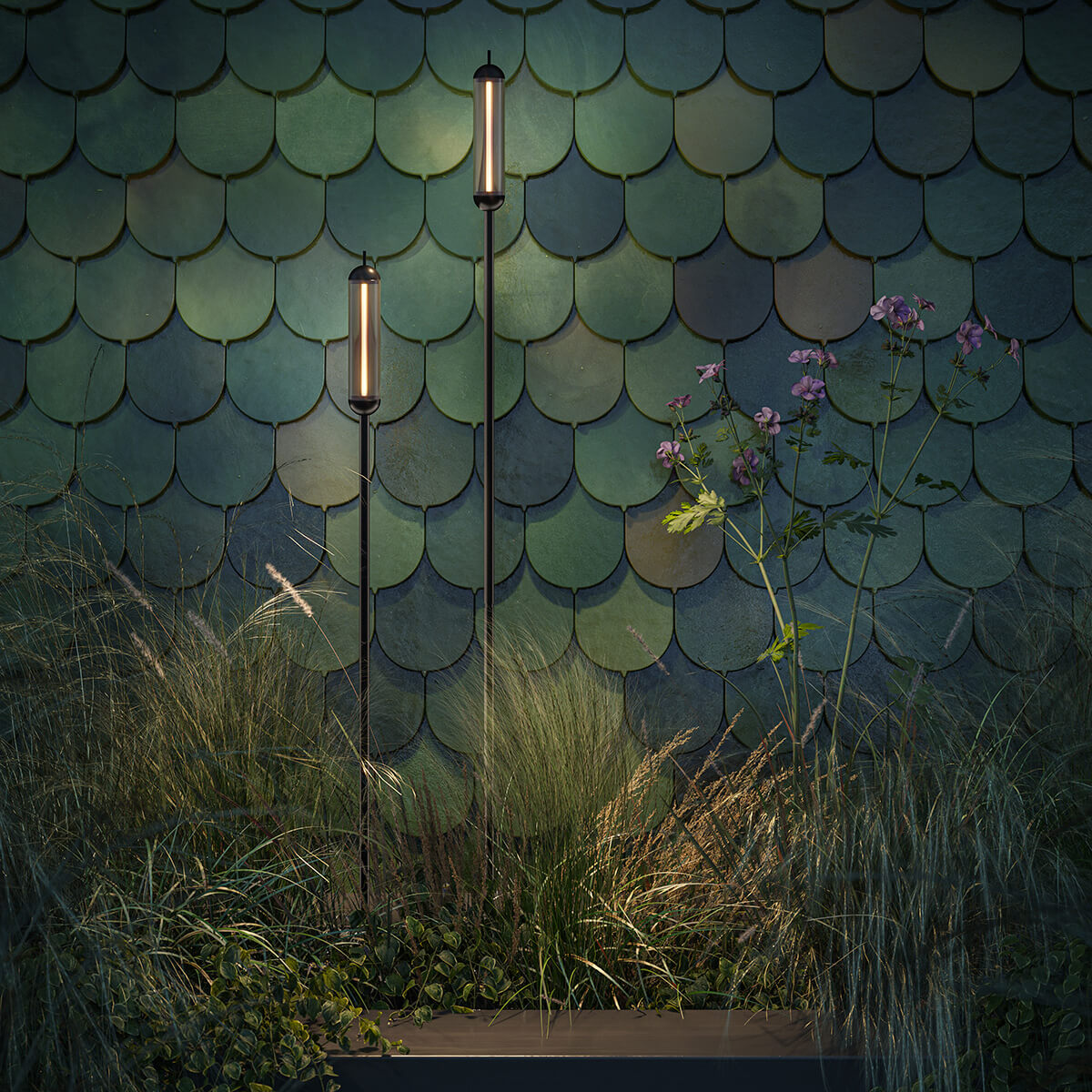 IP44.DE Reed plug LED Erdspießleuchte, Höhe: 150 und 175 cm, deep black (schwarz)
