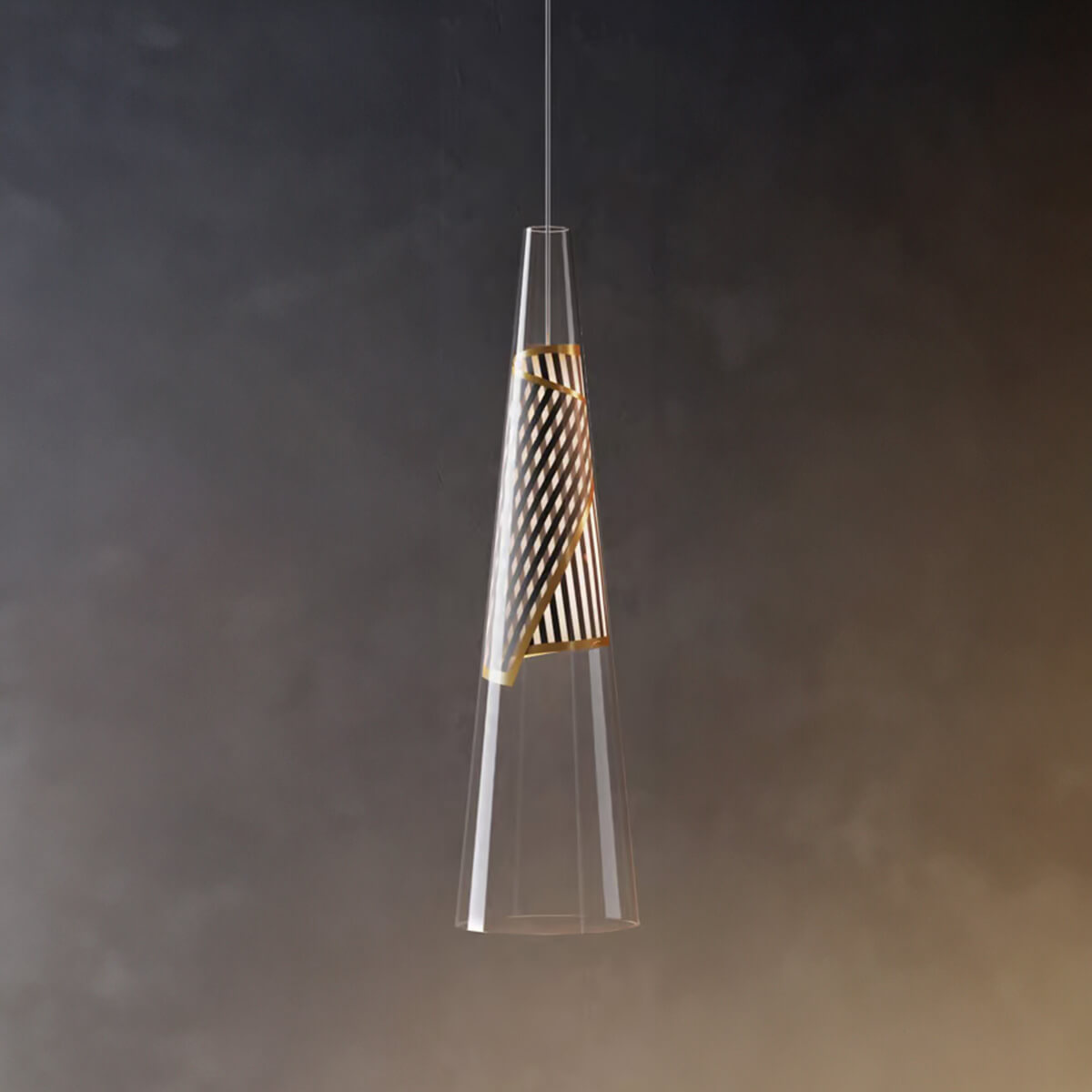 Lodes Cono di Luce LED Pendelleuchte, Large, Gold