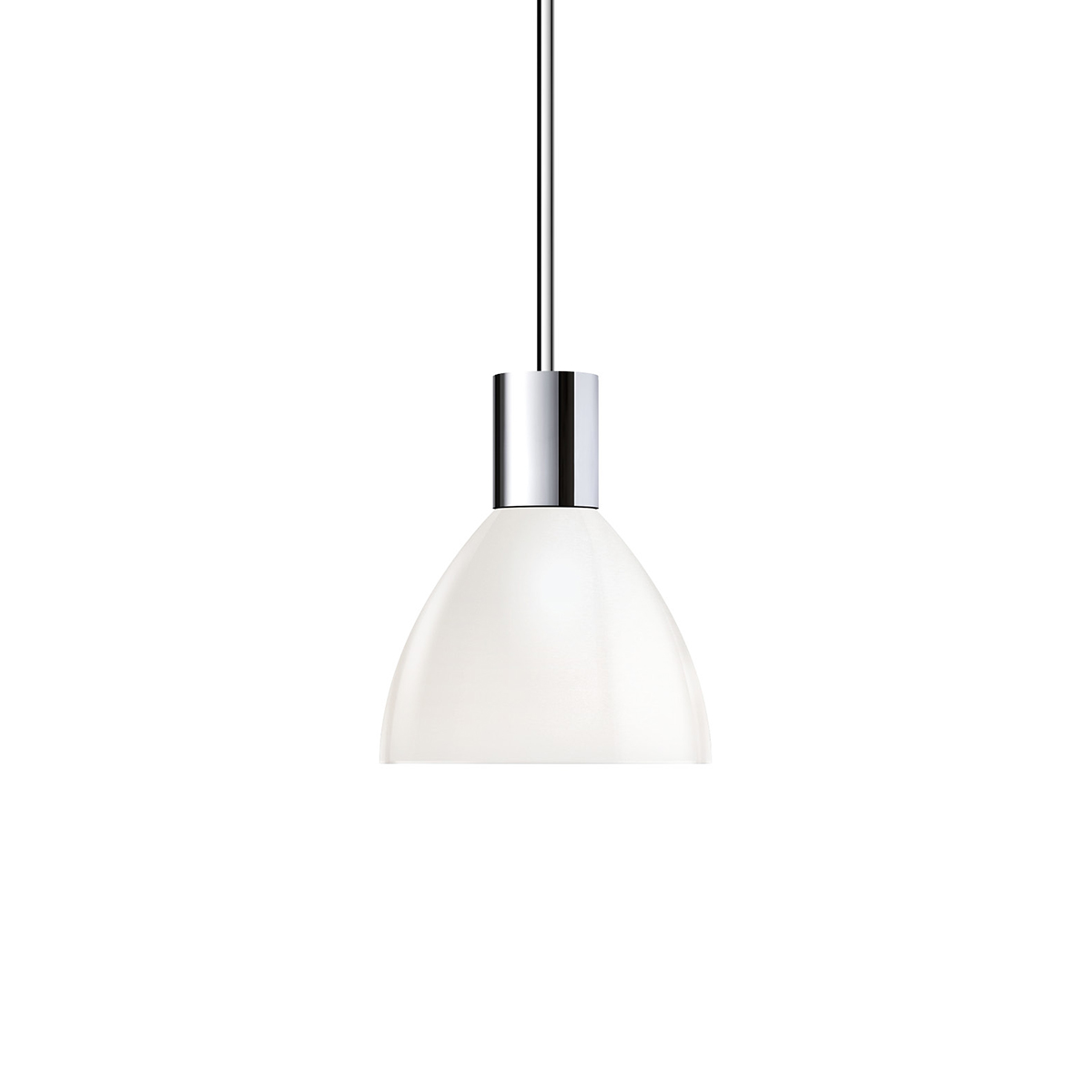 Bruck Duolare Silva Neo Ø: 11 cm Fassung: Chrom Pendelleuchte Glas: weiß