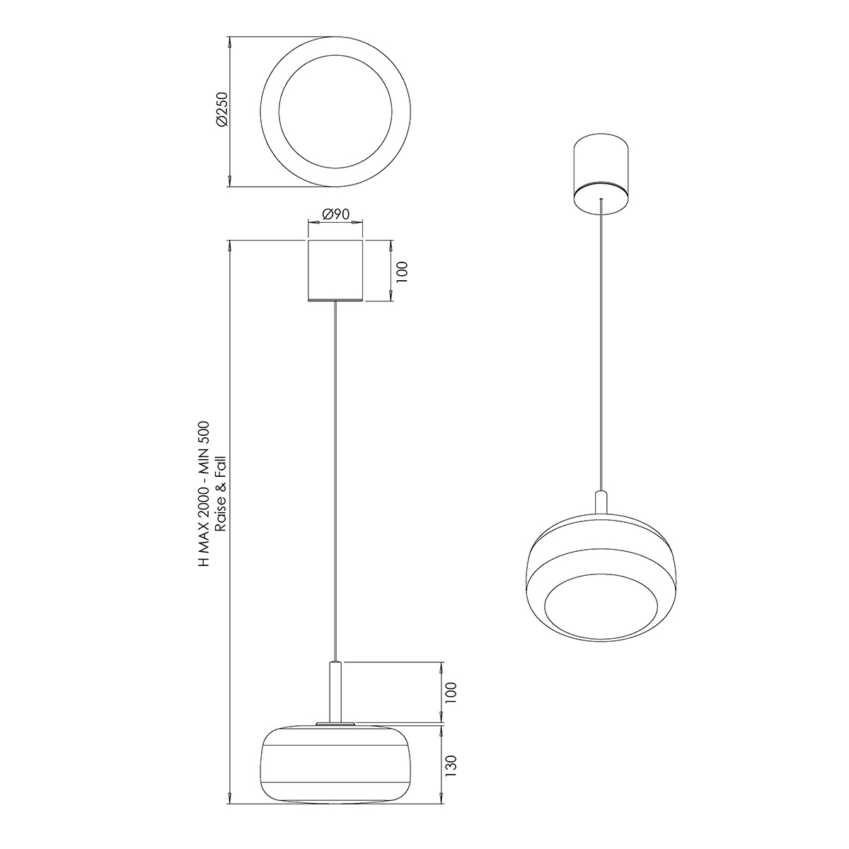 Devero LED Pendelleuchte
